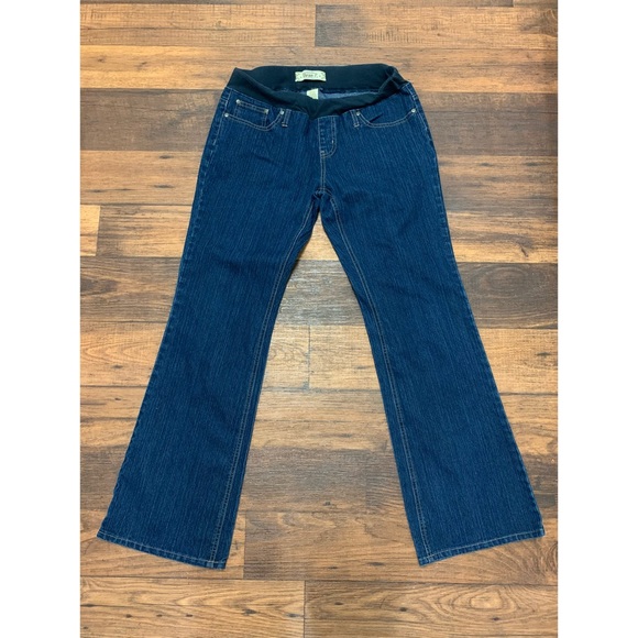 Karen-T Pull-on Denim Maternity Blue Jeans Bootcut Size L - Picture 1 of 9